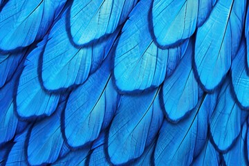 Obraz premium Blue Morpho Butterfly Wing: Intricate Veins Revealed in Abstract Macro Texture Background, generative AI
