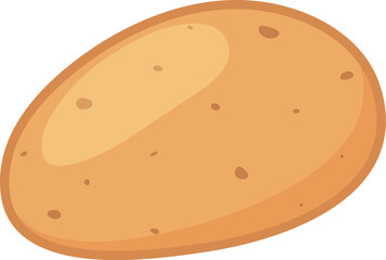 Potato on isolated white background
