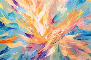 Colorful Abstract Background: Embrace the Vibrant Burst of Joyous Colors in a Captivating Digital Artwork, generative AI