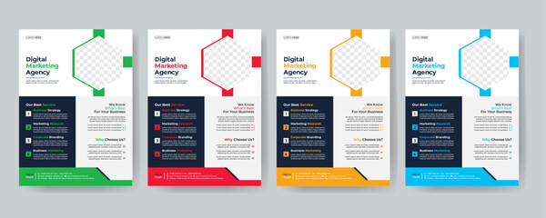 Modern Creative Corporate business, digital marketing agency flyer Brochure design, cover modern layout, annual report, poster, flyer in A4 template