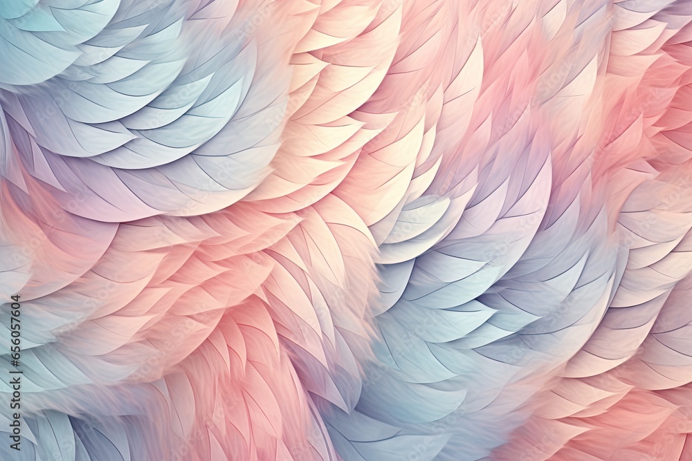 Poster harmonious blend of pastel colors and organic shapes: visualizing a unique abstract pattern as a dig