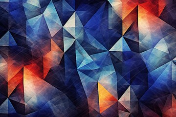 Contrasting Colors: Mesmerizing Abstract Geometric Background with Intricate Patterns, generative AI