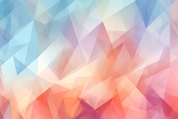 Pastel Abstract Geometric Background: A Digital Artwork with Clean and Minimalistic Pattern of Shapes, generative AI