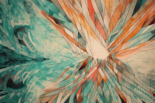 Modern and Detailed: Visualize Intricate Lines and Shapes in an Abstract Design Background, generative AI