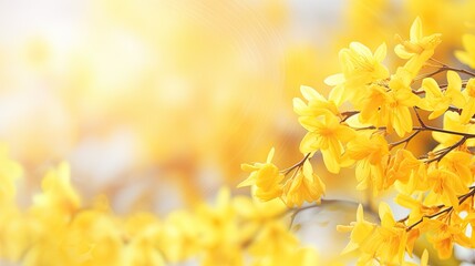 Spring yellow floral background