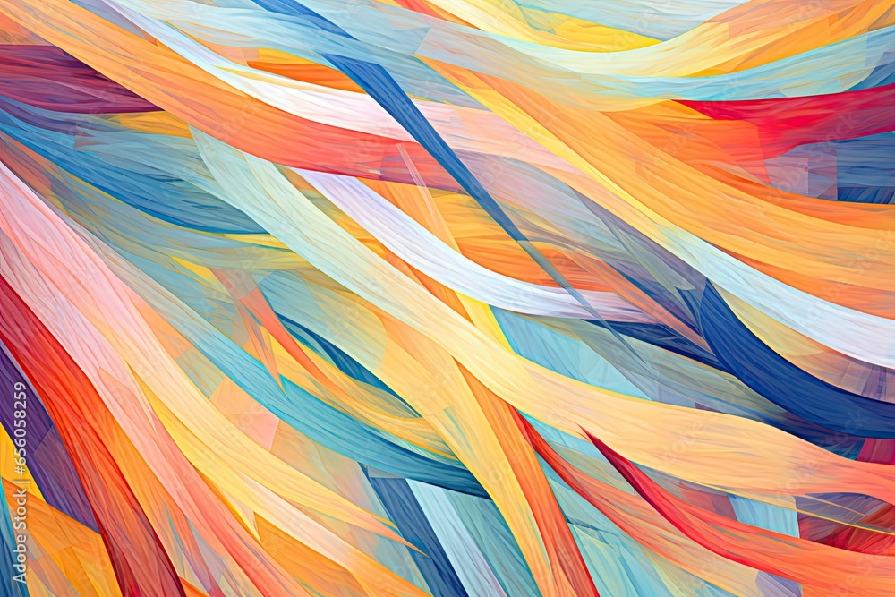 Poster dynamic abstract lines background: a digital painting filled with crisscrossing patterns, generative