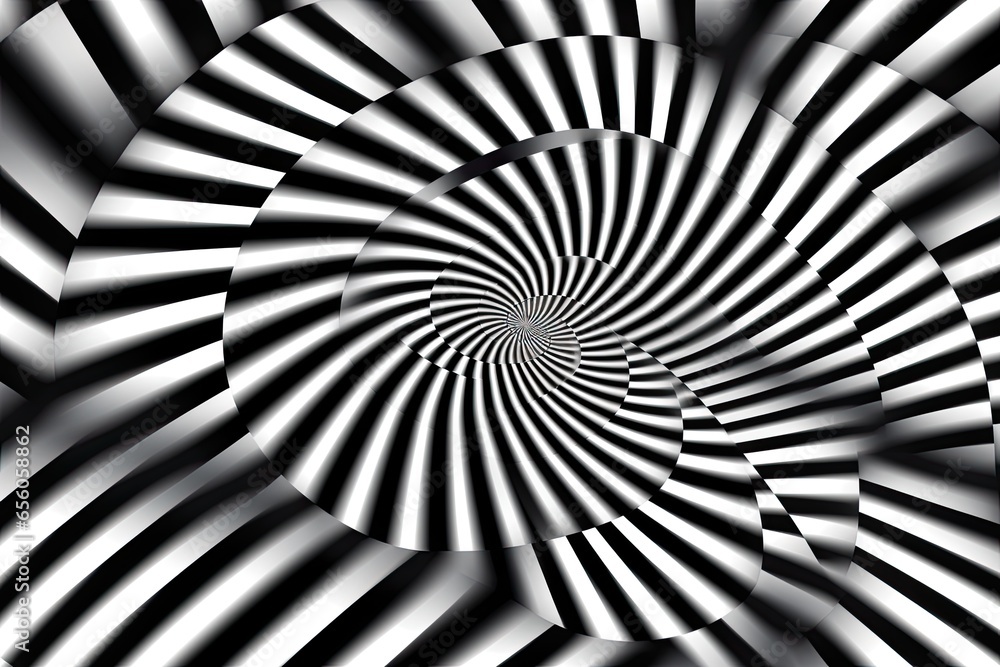 Poster mesmerizing optical illusion: intricate, abstract patterns in a digital artwork's background, genera
