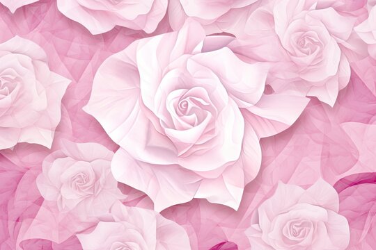 Abstract Rose Quartz Pink Background: A Digital Artwork of Gentle and Loving Patterns, generative AI
