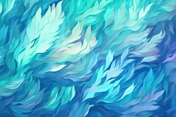 Fototapeta na wymiar Teal Lagoon: Unveiling a Digital Abstract Artwork in Soothing Patterns, generative AI