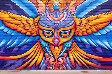 Vibrant and Expressive Graffiti Art: Bold Colors & Intricate Patterns Reflecting Urban Culture, generative AI