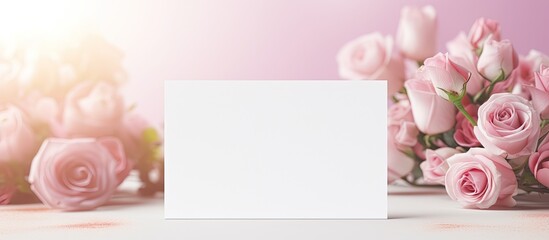 a blank card suitable for weddings with a background and clipping path