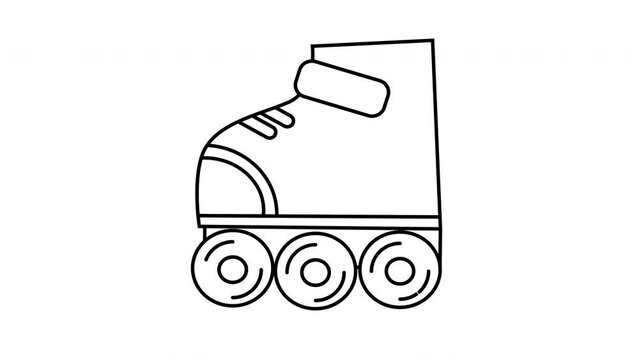 animated video of sketches forming roller skates