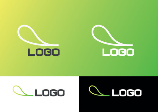Sport Logo Design. Vector logo sample. Corporate Id Logo. yellow green gradient.