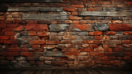 Fiery Red Brick Texture Background