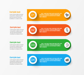 Vector infographic template with icons and 4 options or steps