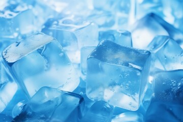 Obraz premium Bunch of Ice cubes Generative Ai