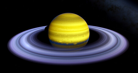 Planet HAT-P-44 c - Planet HAT-P-44 c is a cool superjupiter exoplanet with a ring system that orbits the sun HAT-P-44. Discovery Date - 2014. © Catmando