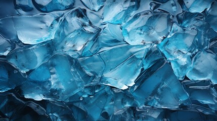 Ice Blue Cracked Ice Texture Background