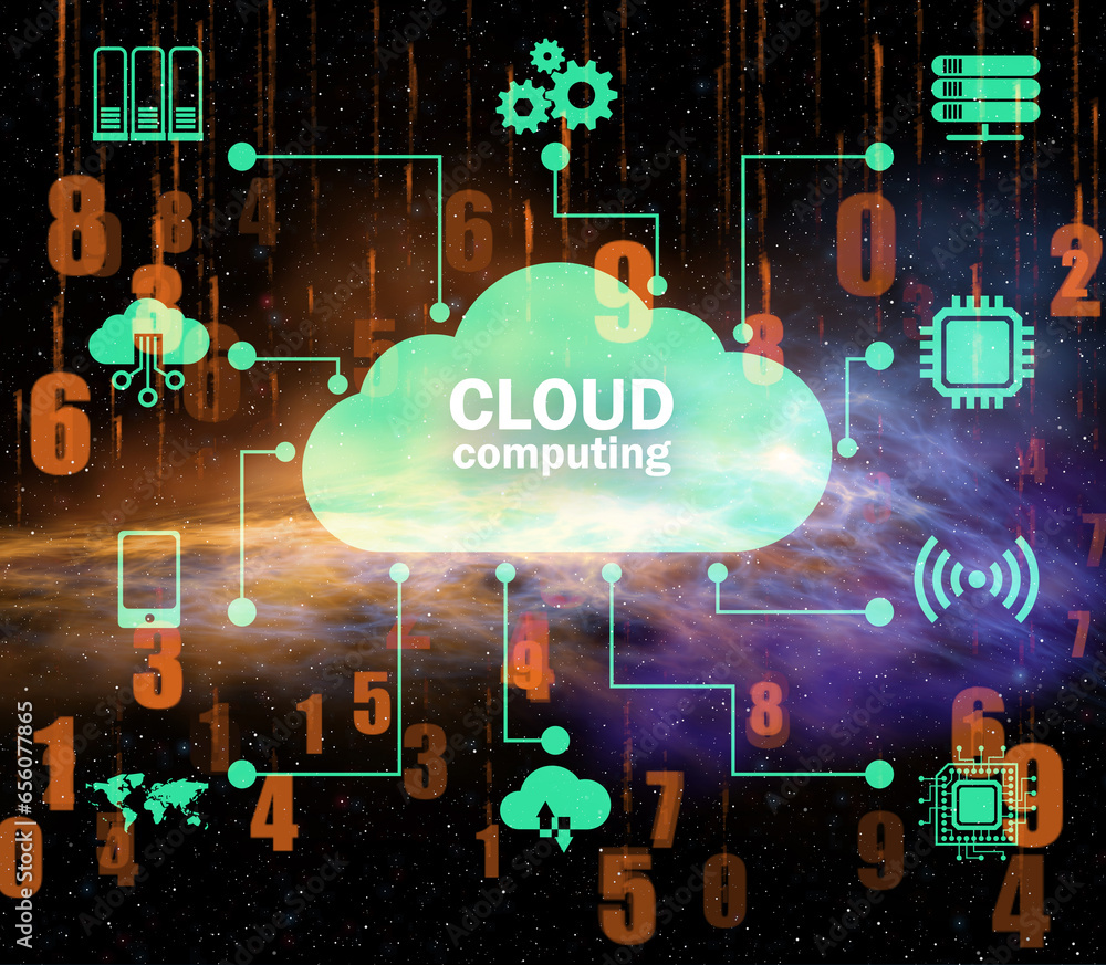 Aufkleber cloud computing concept - 3d rendering