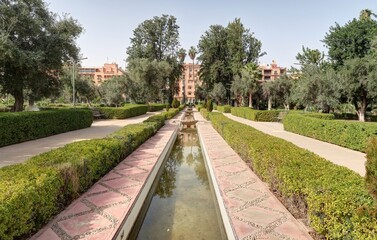 jardin oriental et architecture arabe au Maroc	