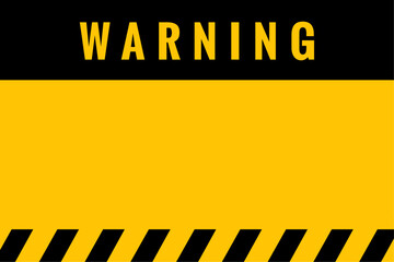 flat Warning sign blank warning sign yellow message danger striped