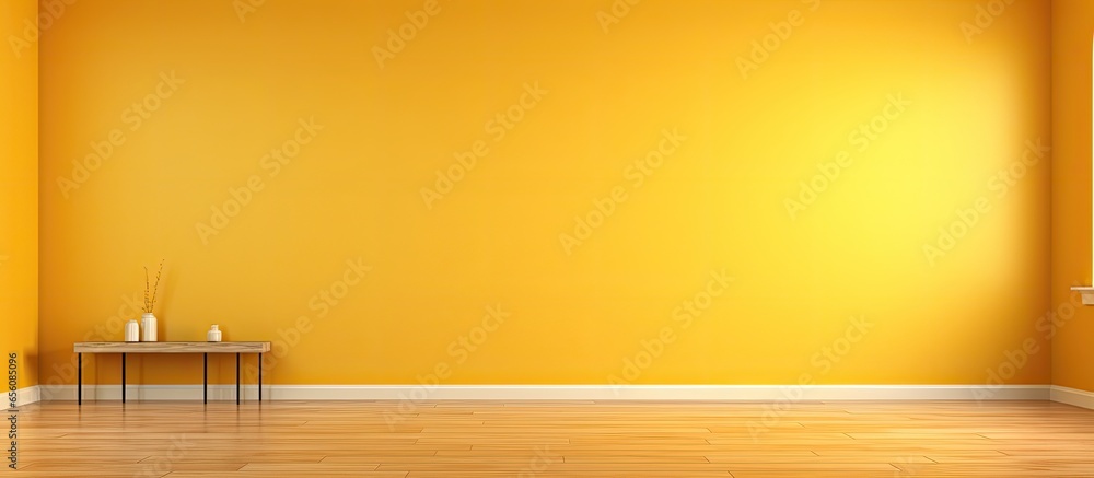 Aufkleber empty studio room with yellow gradient background for studio product placement