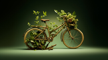 bicycle returning to nature