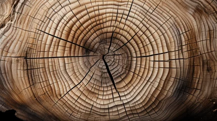 Foto op Plexiglas cross section of tree trunk © Ai Inspire
