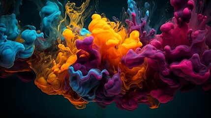 Fototapeta na wymiar abstract ink paint smoke colorful background for design, background, wallpaper, banner, luxury