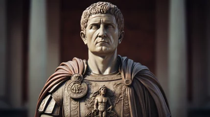 Foto op Plexiglas Portrait of the roman conquerer Ceasar.generative ai  © Luke