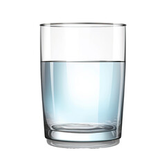 Water glass isolated on white background