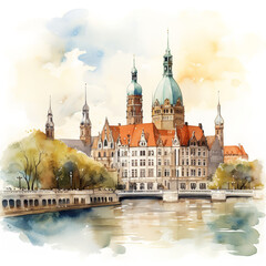 Aquarellimpressionen von Hannover