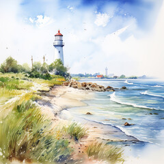 Aquarellimpressionen der Ostseeküste