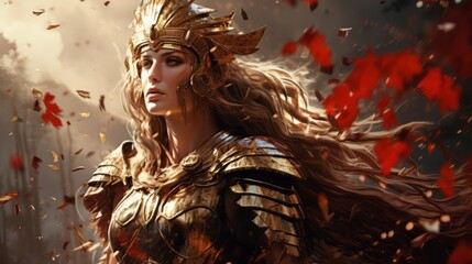 Minerva - The roman goddess of defense.generative ai
