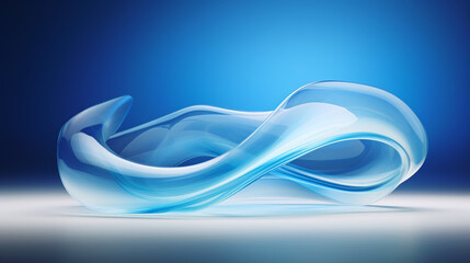 translucent resin waves, colorful animated stills, blue and azure.