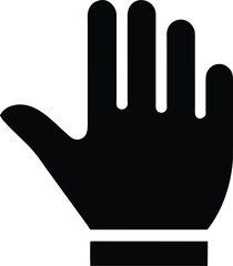 Hand icon vector, flat logo sign, solid pictogram, illustration isolated on white background