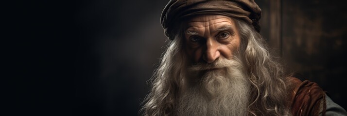 Portrait of ingenieur Leonardo da Vinci.generative ai
