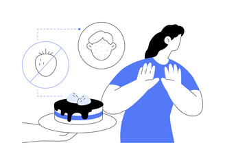 Allergen avoidance abstract concept vector illustration.
