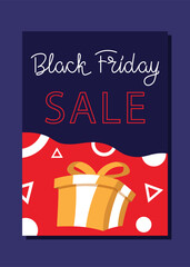 Black Friday Sale. Flyer, Banner Concept. Flat Style Vector Illustration