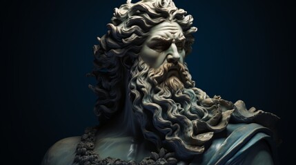 Neptune - The roman god of the sea.generative ai
