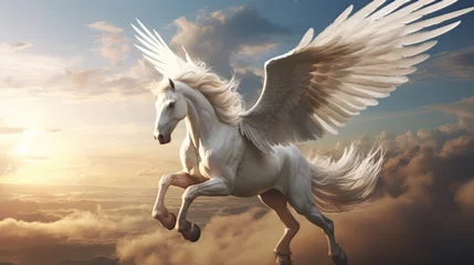 Fotobehang Elegant looking Pegasus.generative ai  © Luke