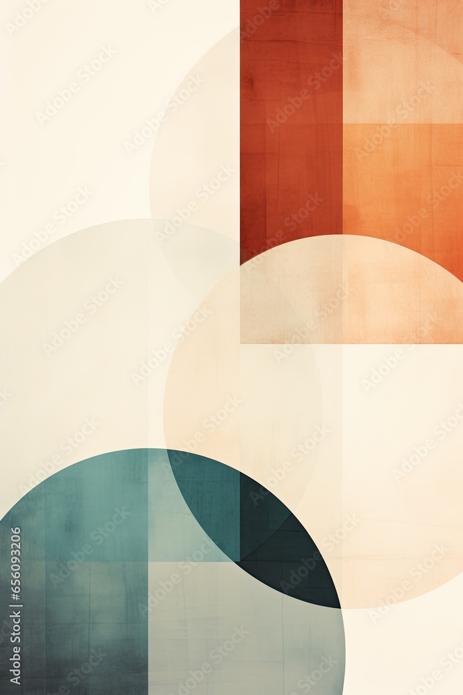 Poster modern geometric design with vibrant colors. creative abstraction and shapes for a bold, eye-catchin