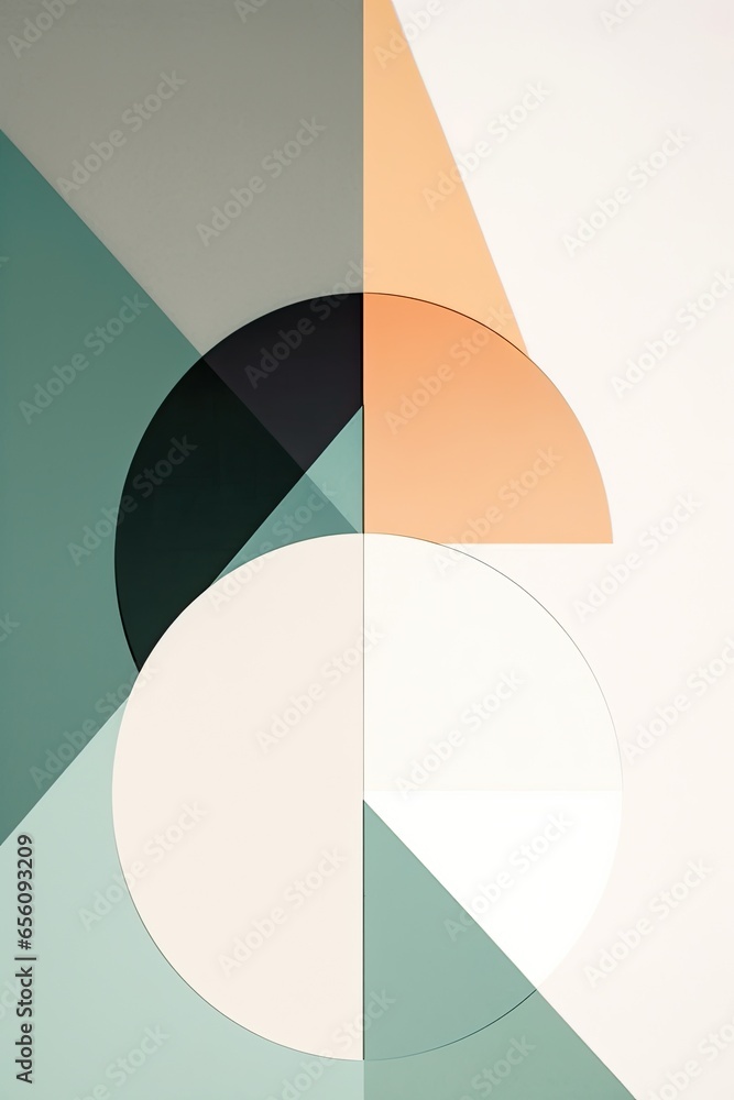 Poster modern geometric design with vibrant colors. creative abstraction and shapes for a bold, eye-catchin