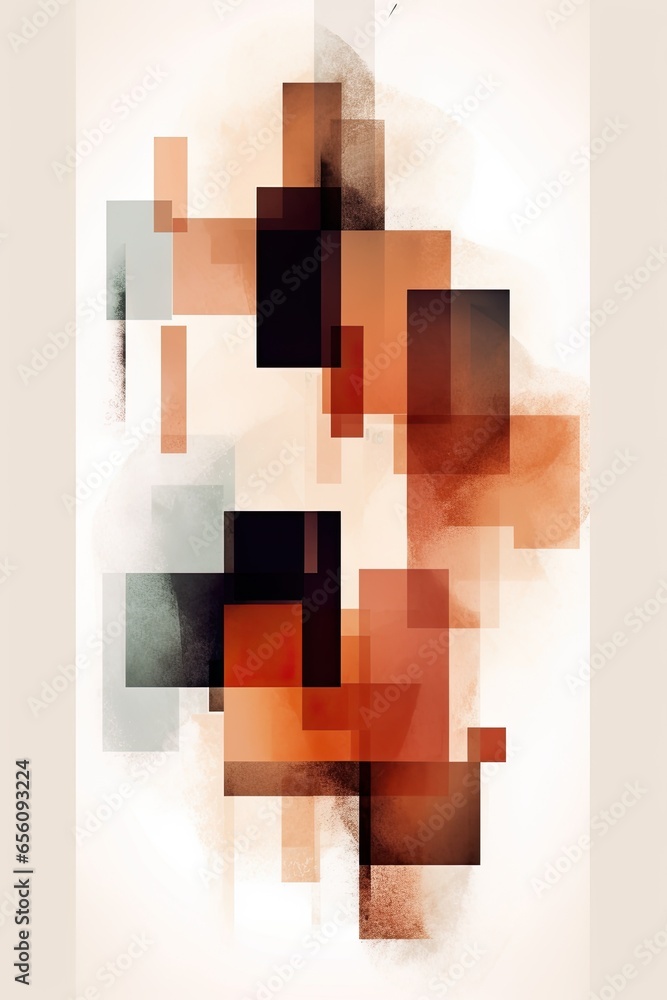 Poster modern geometric design with vibrant colors. creative abstraction and shapes for a bold, eye-catchin