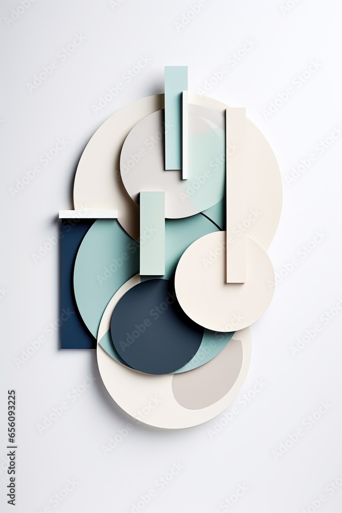 Poster modern geometric design with vibrant colors. creative abstraction and shapes for a bold, eye-catchin