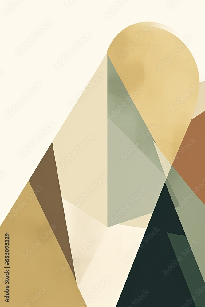 Poster modern geometric design with vibrant colors. creative abstraction and shapes for a bold, eye-catchin