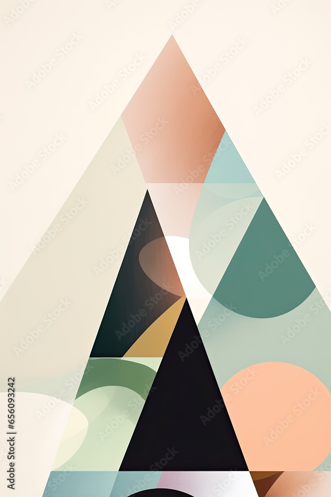 Poster modern geometric design with vibrant colors. creative abstraction and shapes for a bold, eye-catchin