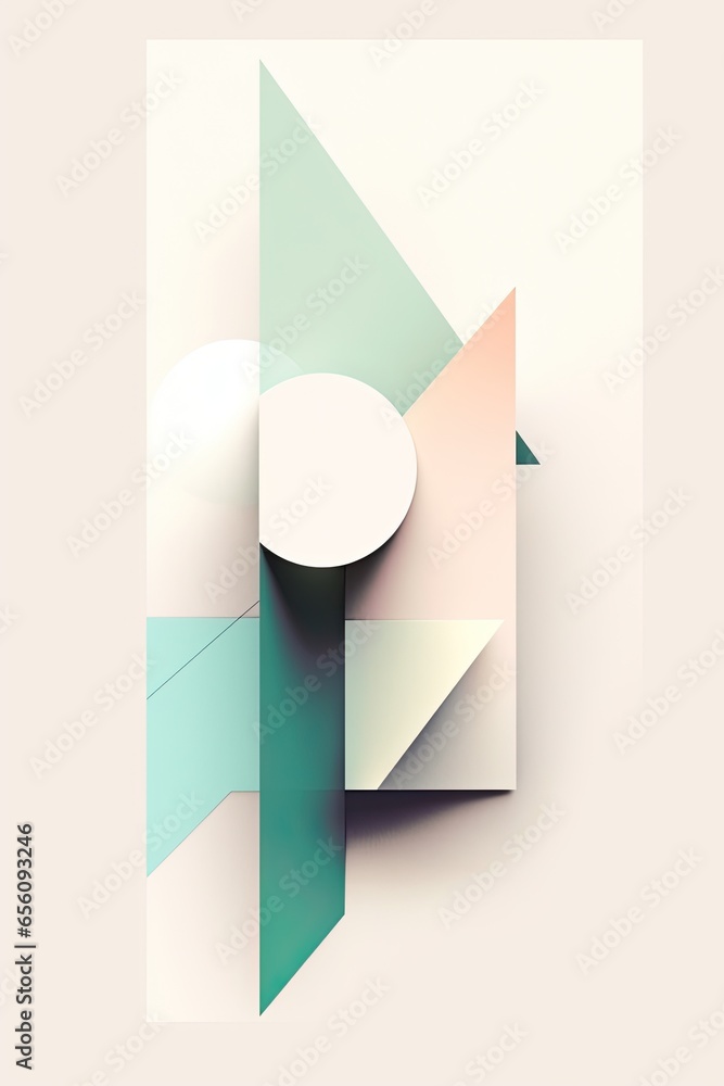 Poster modern geometric design with vibrant colors. creative abstraction and shapes for a bold, eye-catchin