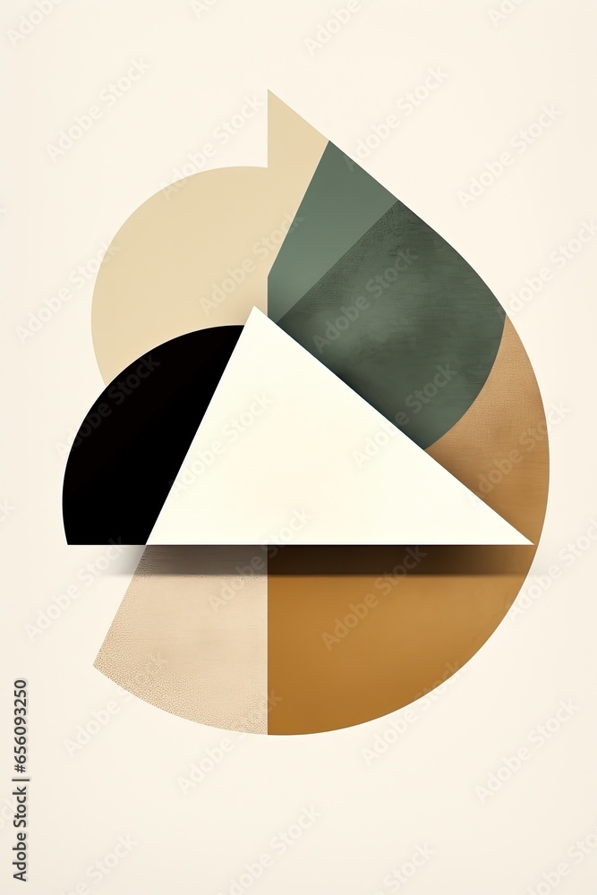 Poster modern geometric design with vibrant colors. creative abstraction and shapes for a bold, eye-catchin