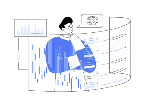 High-frequency trading abstract concept vector illustration.